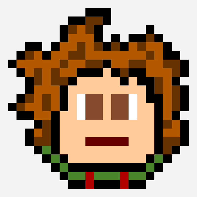Makoto pixel art pattern, 32×29 grid