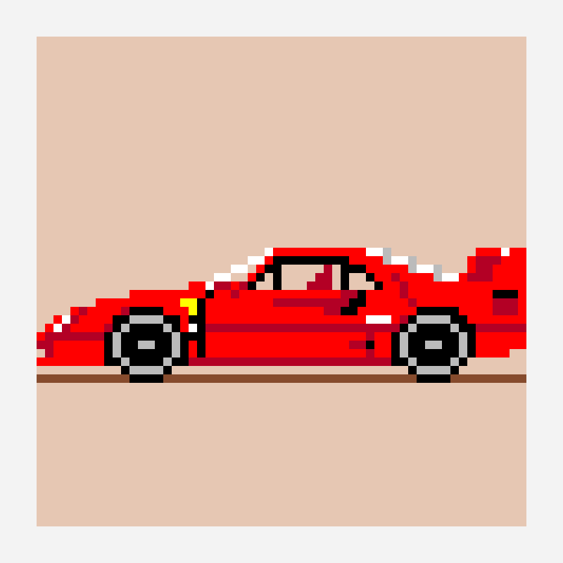 F40 pixel art pattern, 58×58 grid