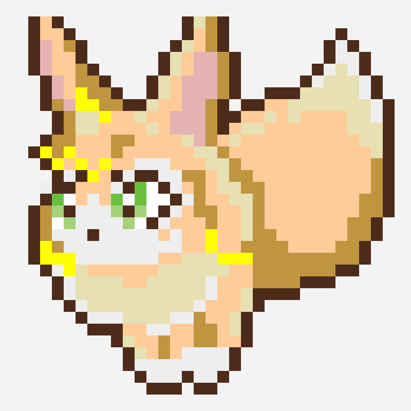 Vixy Palworld Pixel Sprite pixel art pattern, 32×32 grid
