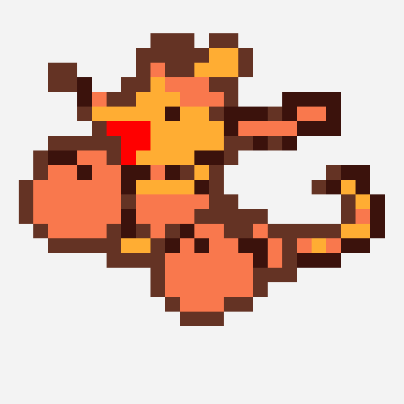 Orange (detailed) perler bead pattern