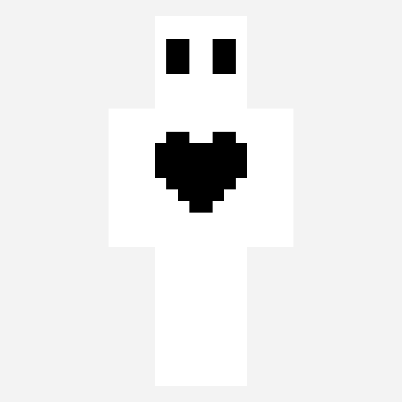 우융 white minecraft skin pattern, 64×64 grid