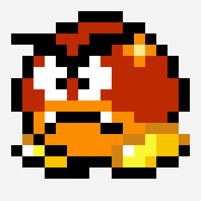 クリボン padrão de pixel art, grade 16×16