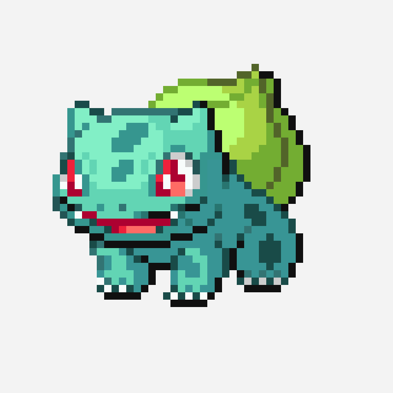 #0001 Bulbasaur perler bead pattern, 47×46 grid