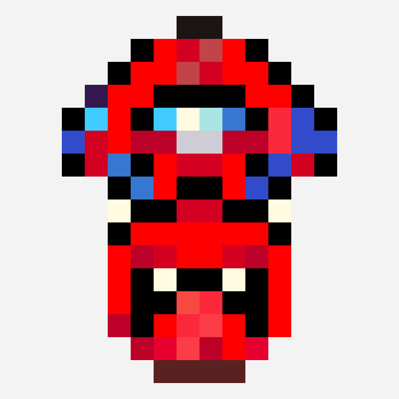 spidey perler bead pattern, 16×16 grid