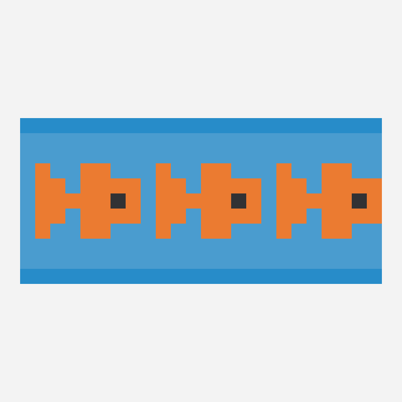 Fish kandi cuff kandi bead pattern, 24×11 grid