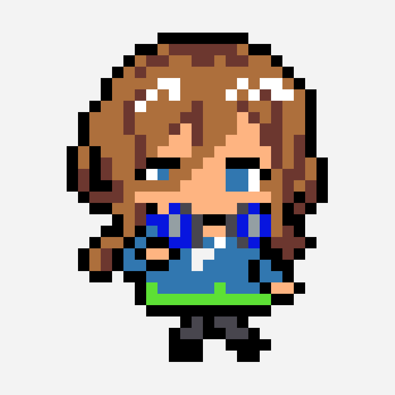 Miku Nakano perler bead pattern, 25×31 grid