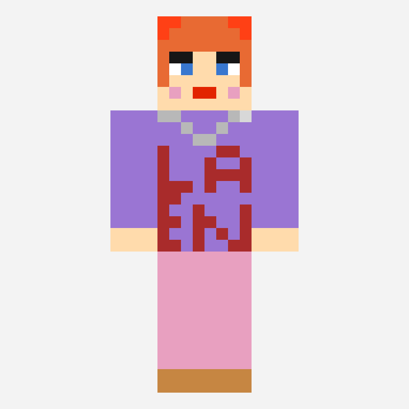 Fomu minecraft skin pattern, 64×64 grid