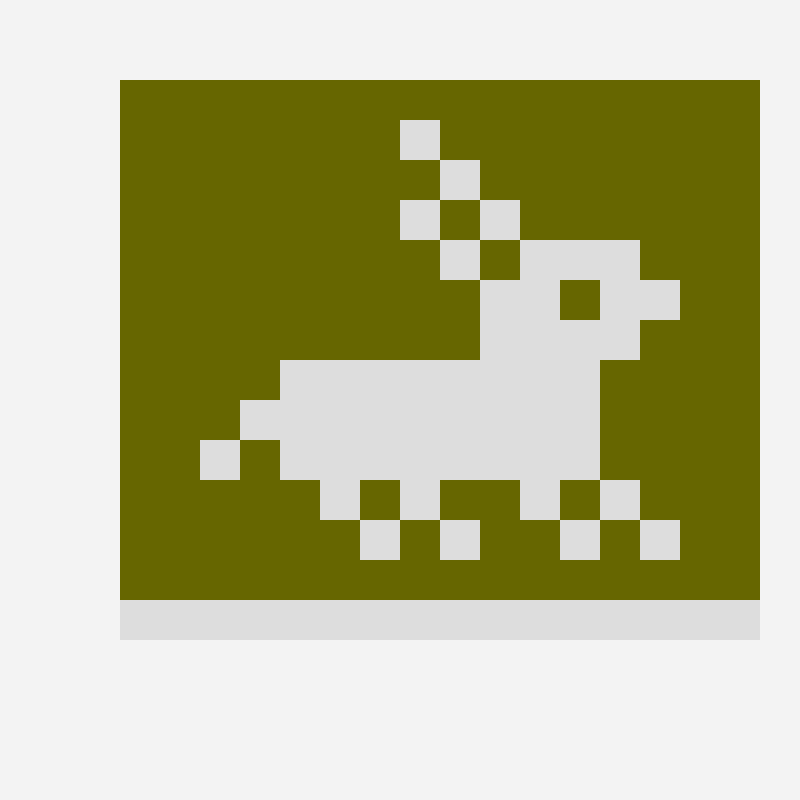 Bunny pixel art pattern, 12×13 grid