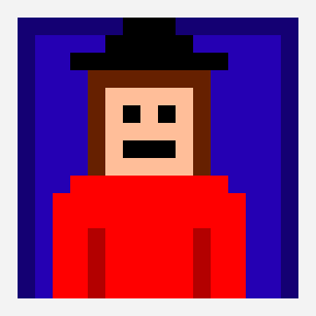 L.M SG pixel art pattern, 16×16 grid