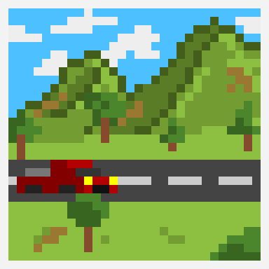 un viaje largo 1.1 pixel art pattern, 30×30 grid
