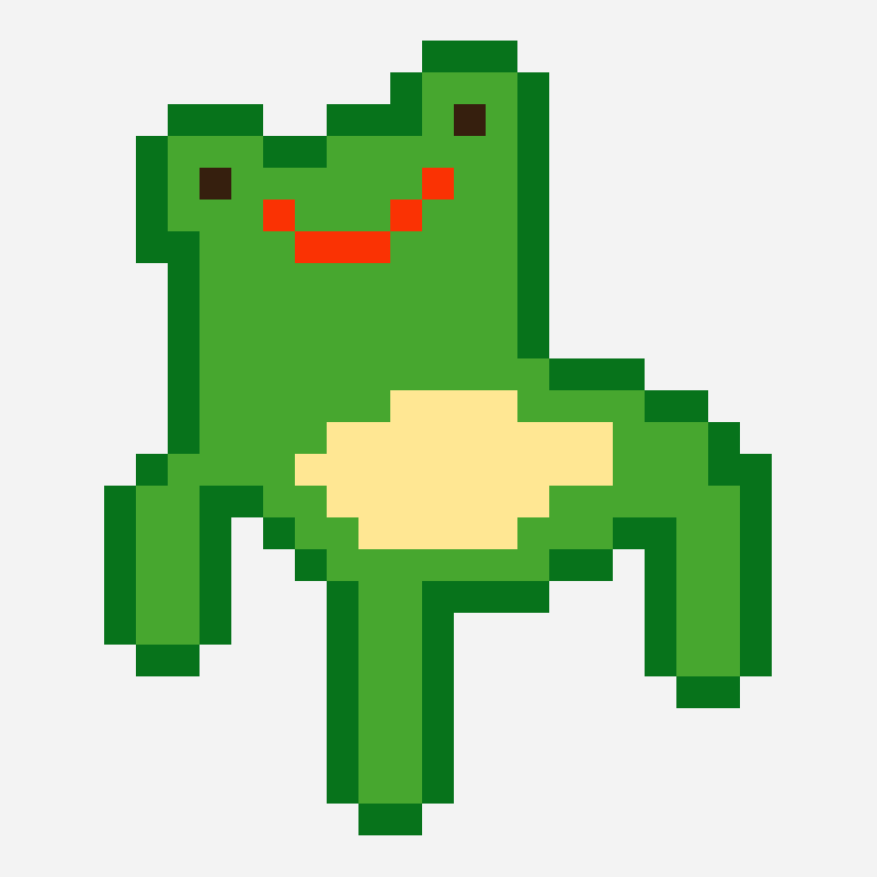 Froggy chair cross stitch pattern, 21×25 grid