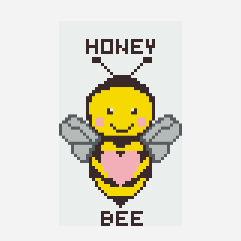 HoneyBee kandi bead pattern, 41×70 grid
