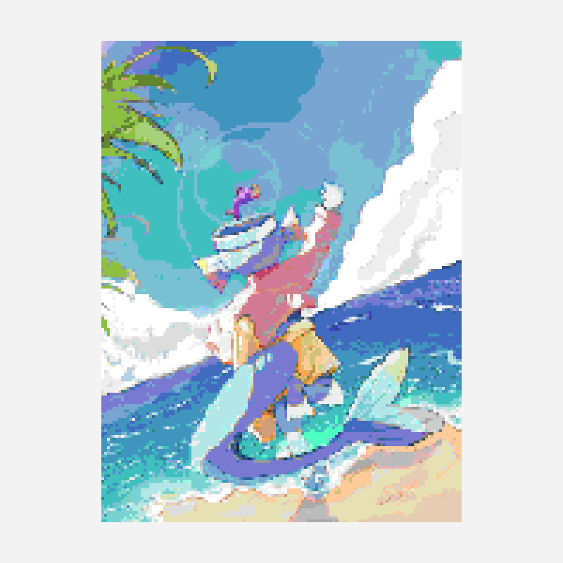 Prismatic pal pixel art pattern