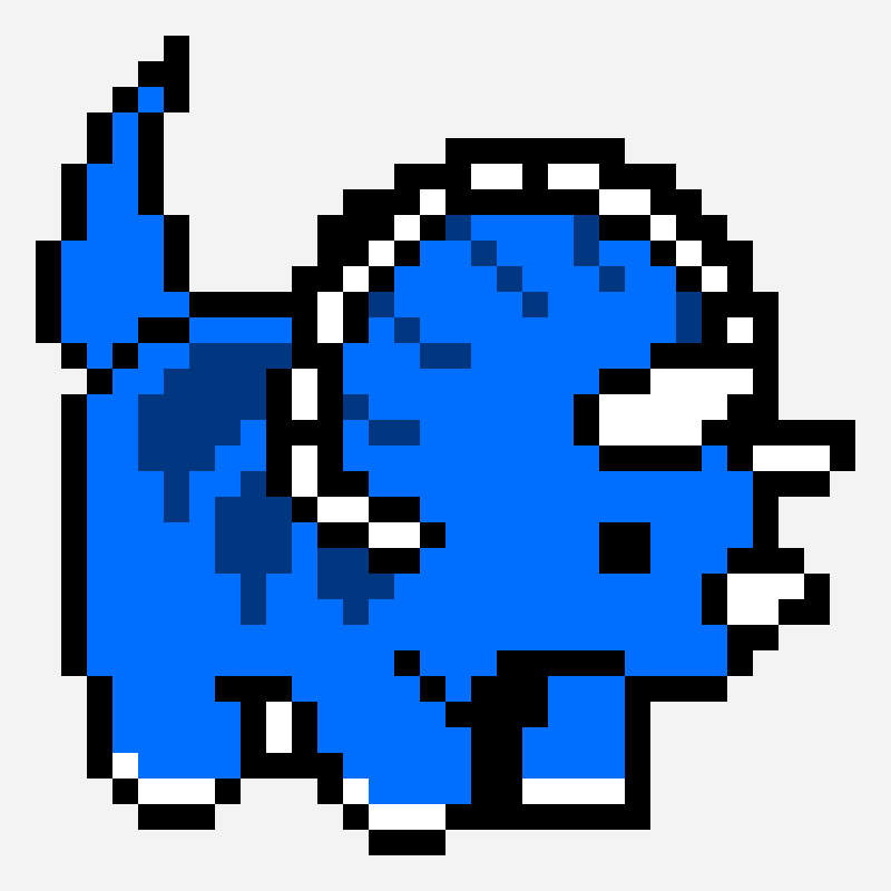 Triceratops perler bead pattern, 32×32 grid