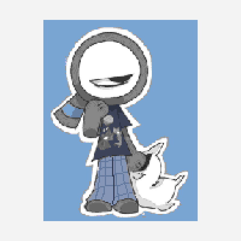 Rodger Alpha sleeper pixel art pattern, 128×167 grid