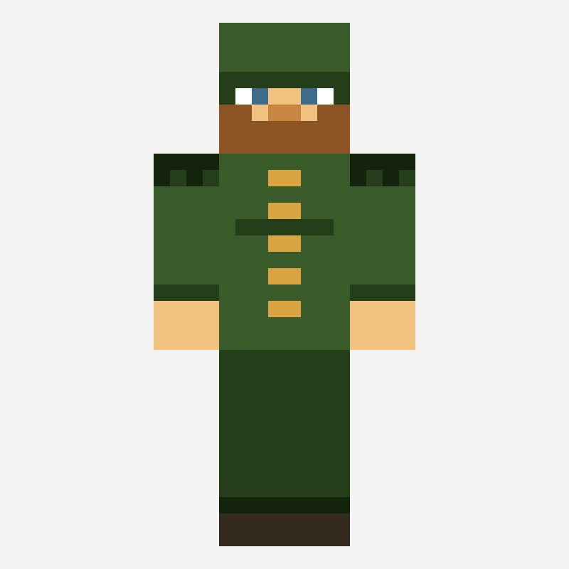 bearded soldier guy minecraft skin pattern