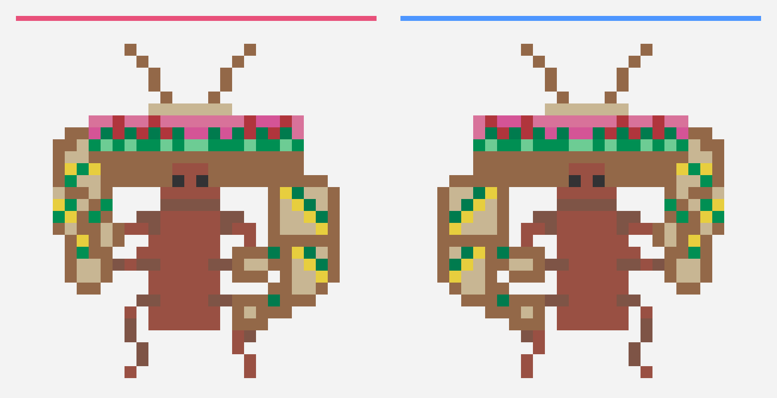 The Mexican Roach from Minecraft padrão de hama beads, grade 24×29