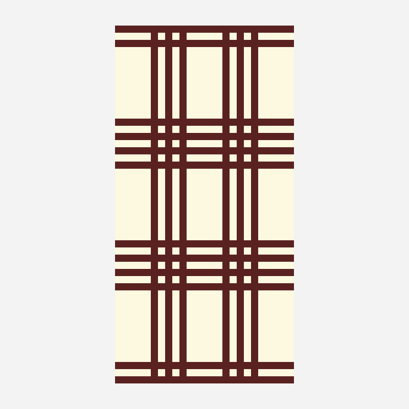 muffler pixel art pattern, 25×50 grid