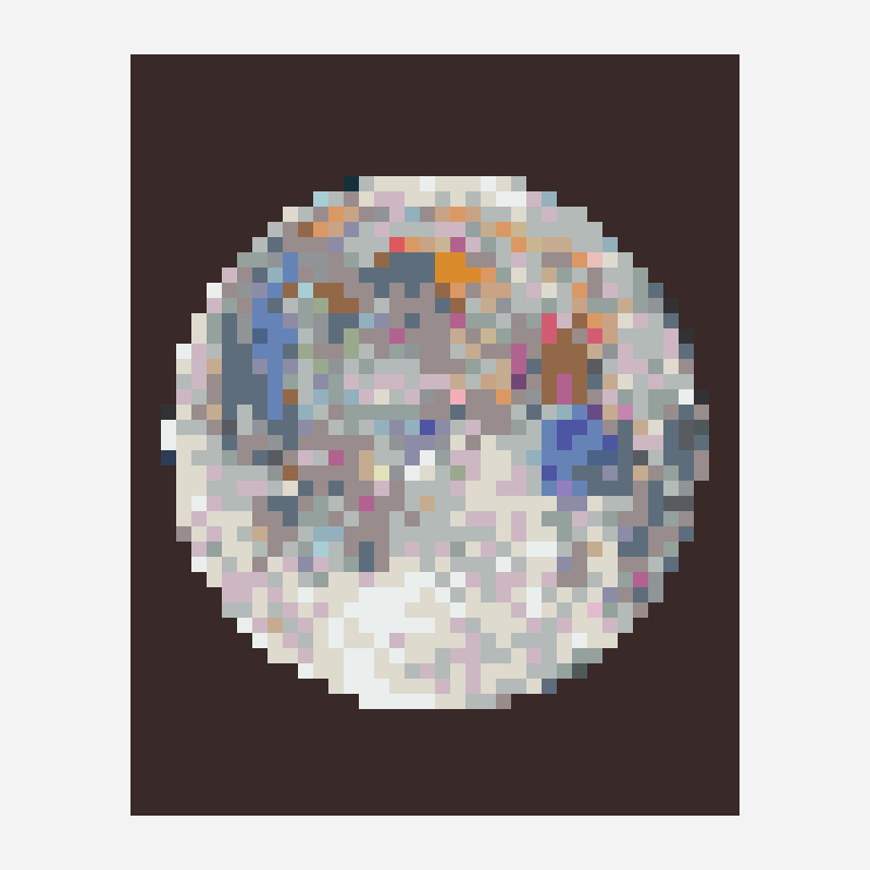 moon by nasa perler bead pattern, 40×50 grid