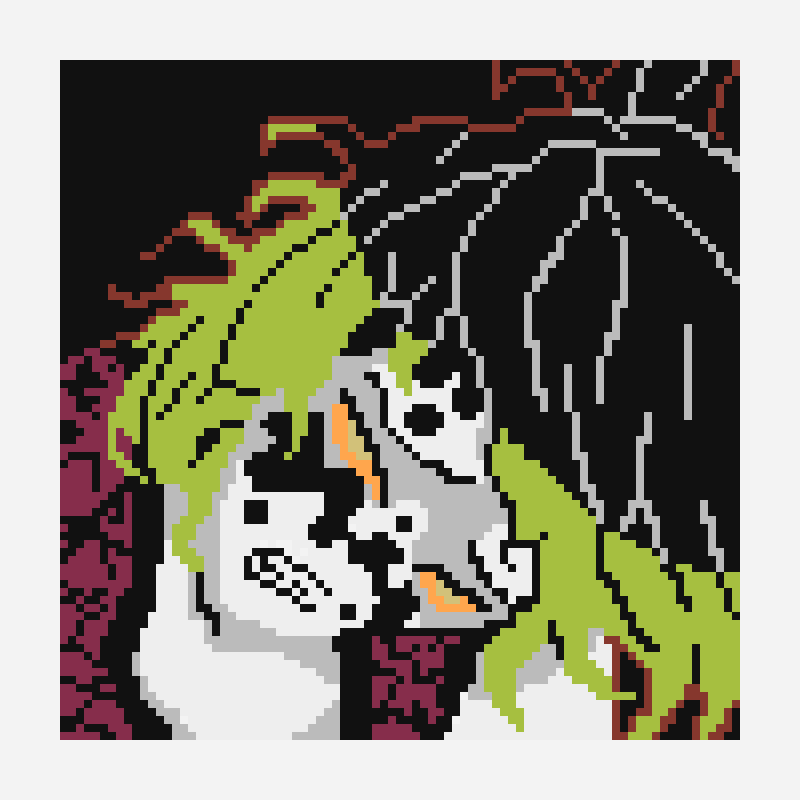 Gyutoro pixel art pattern, 85×85 grid