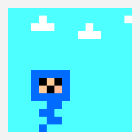 Little running guy! pixelkunst-Muster, 16×16 Raster