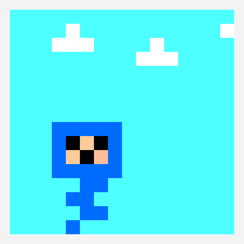 Little running guy! pixelkunst pattern