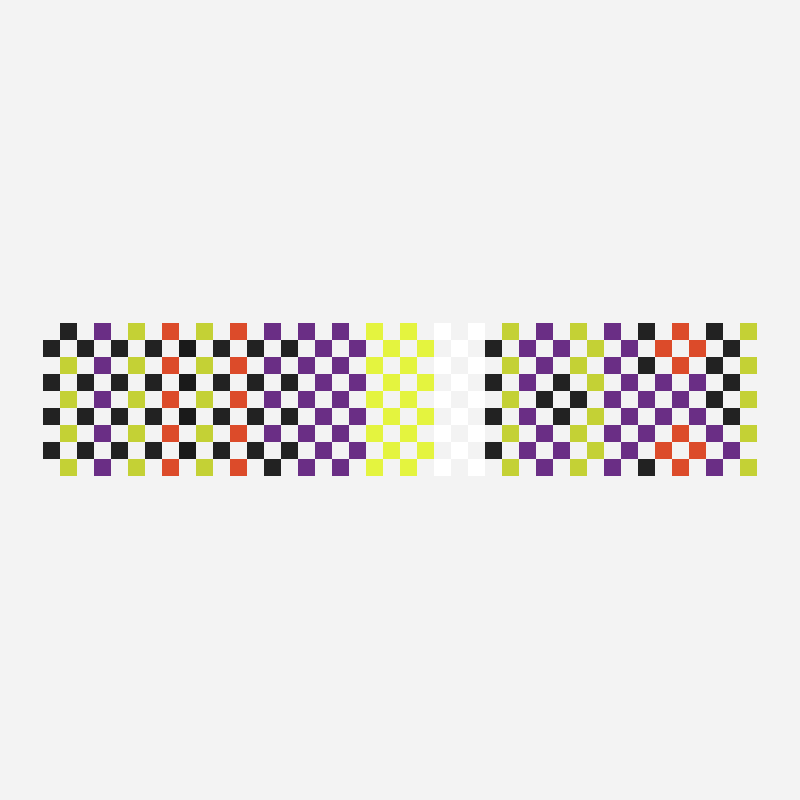 Random pattern bead loom pattern, 42×9 grid