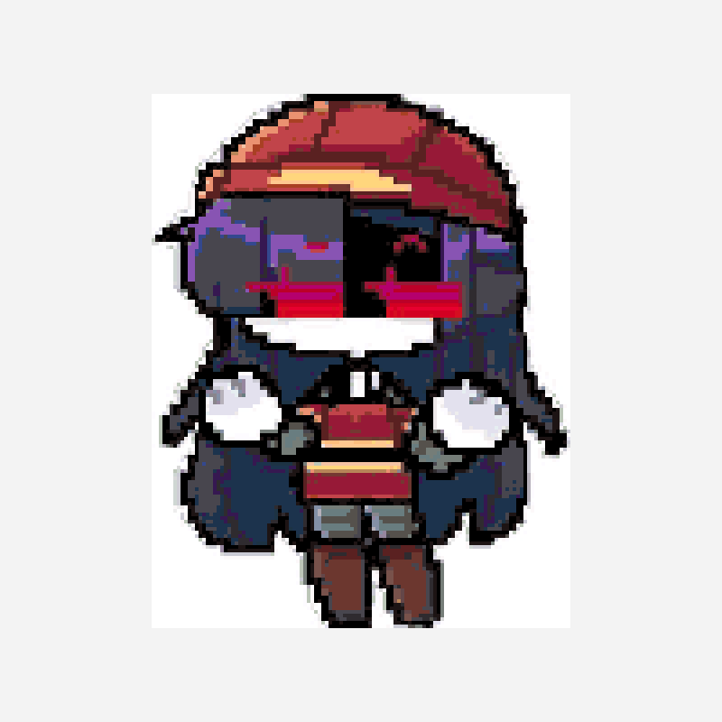 Doll. pixel sprit perler bead pattern, 116×148 grid