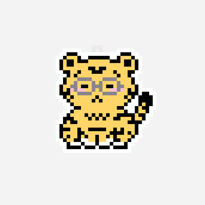 Jingjing Tiger Character Perler Beads perler bead pattern, 52×52 grid