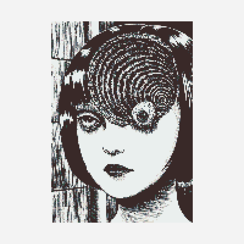 Azami Kurotani (Uzumaki) perler bead pattern, 116×161 grid