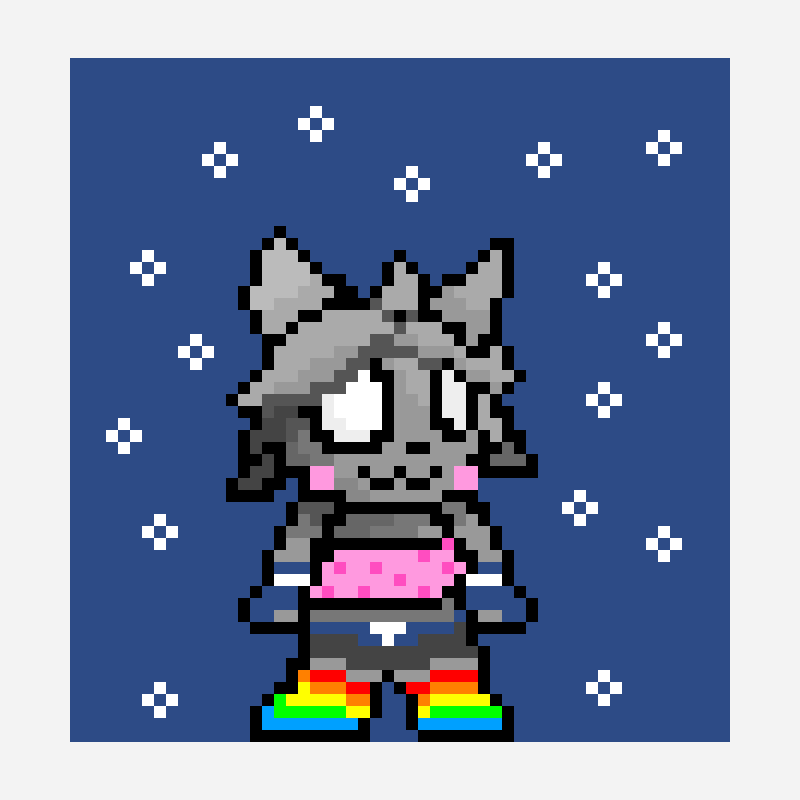 Nyan Cat pixel art pattern, 55×57 grid