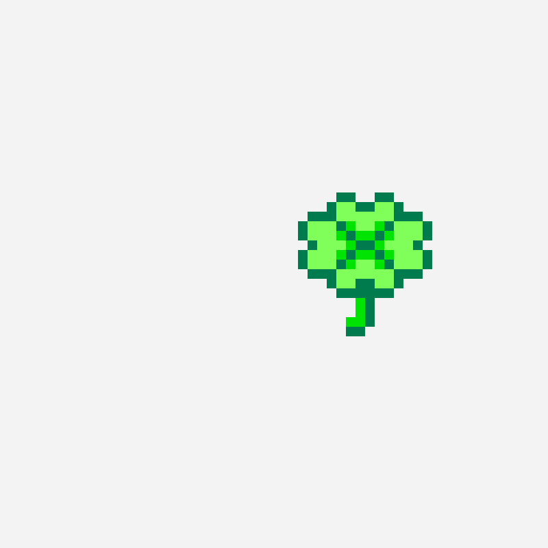 Clover perler bead pattern, 51×49 grid