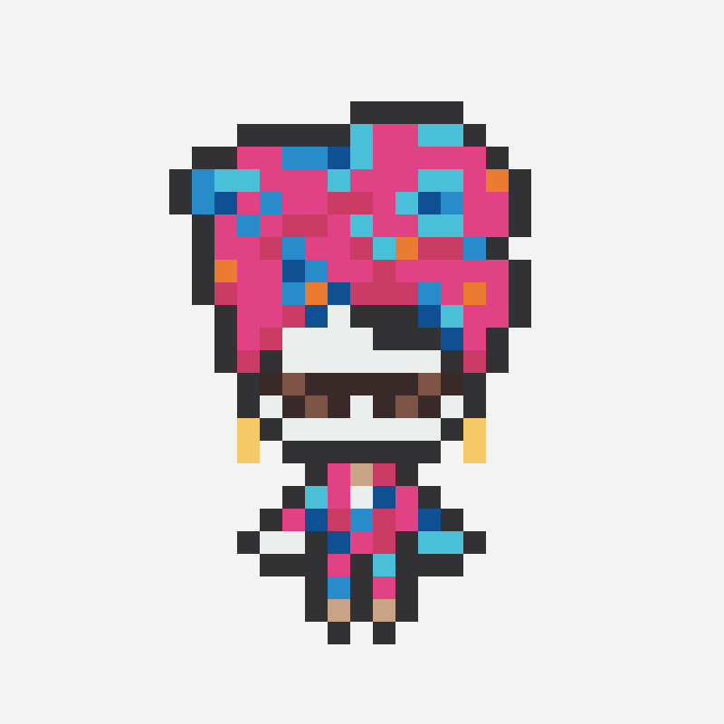 Just Dance 2020 - I Like It (P2)/Giselle perler bead pattern, 29×29 grid