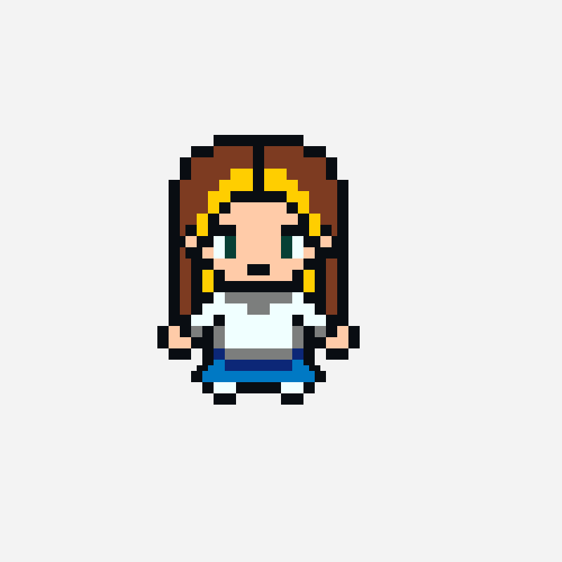 Pixel Sprite Emma perler bead pattern, 84×92 grid