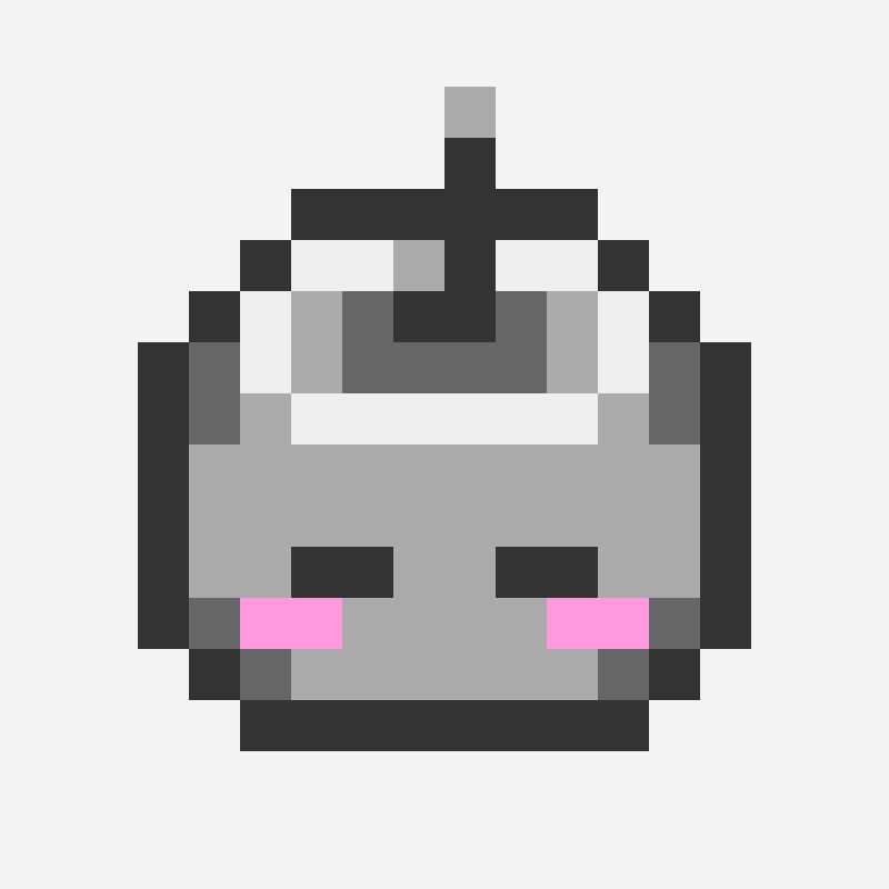 Sleeping Junimo (gray) bead pattern