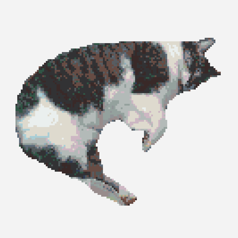 Cat Pattern kandi bead pattern, 116×97 grid