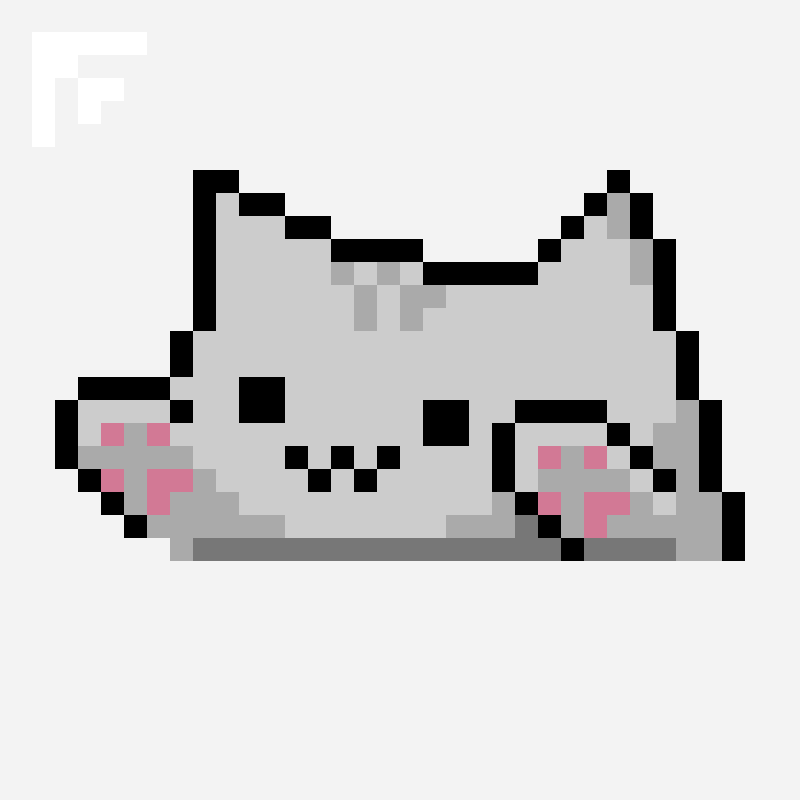 no bongo cat pixel art pattern
