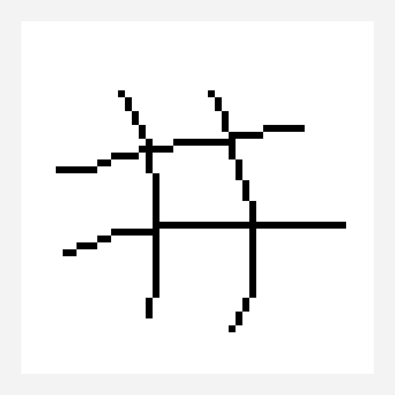 Tic-Tac-Toe pixel art pattern