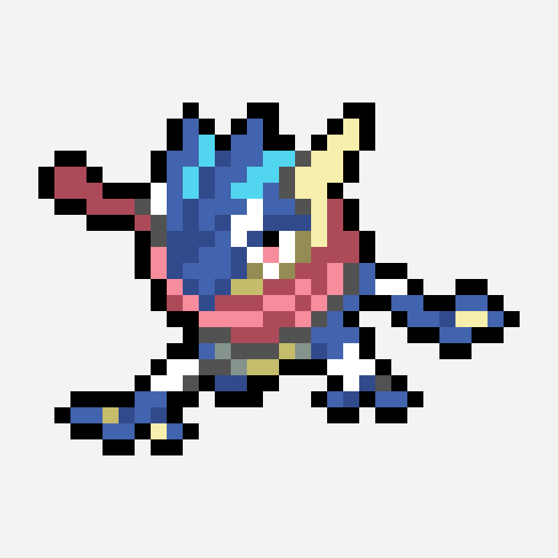 #0658 Greninja bead pattern