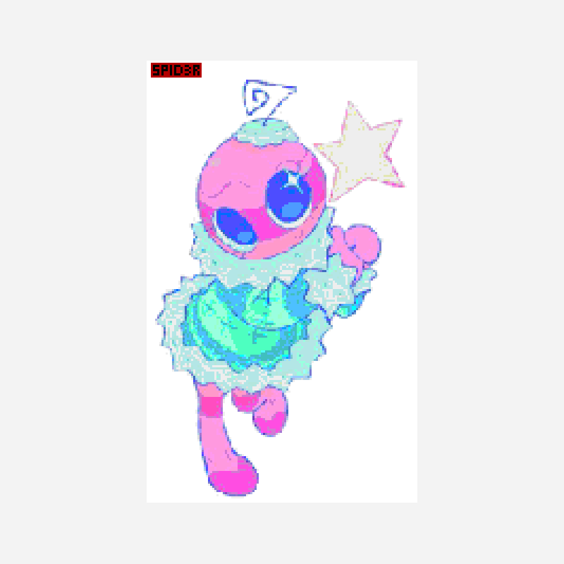 Bobette Carolynne pixel art pattern, 128×209 grid