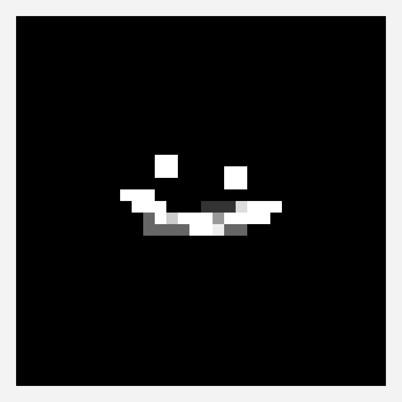 pixel smile face pixel art pattern, 32×32 grid