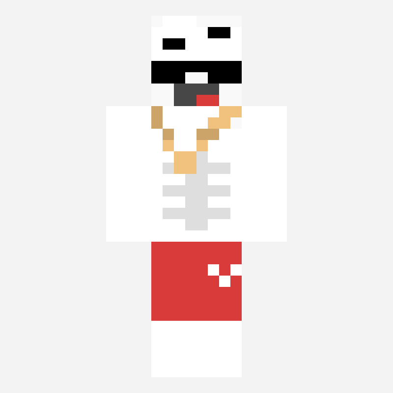 fpem minecraft skin pattern, 64×64 grid