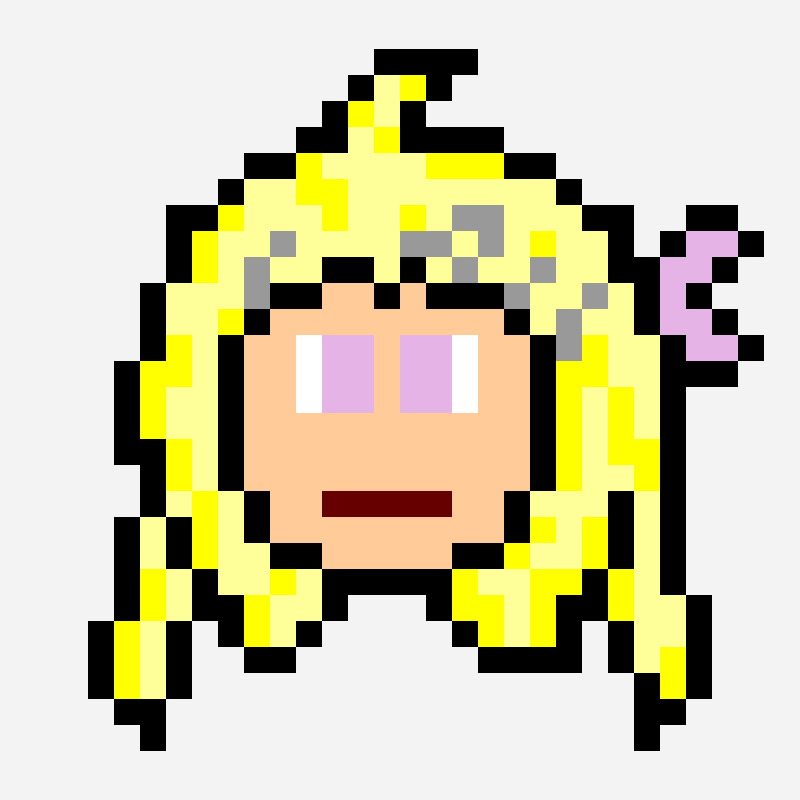 Kaede pixel art pattern, 23×21 grid