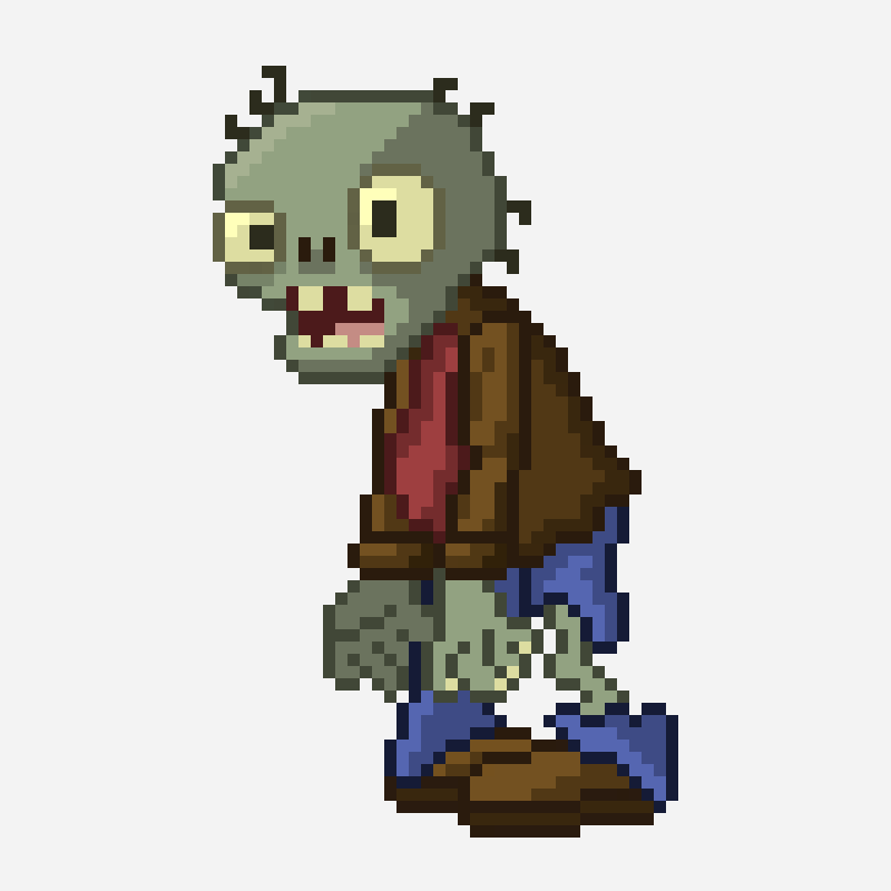 Zombie Pvz 2 pixel art pattern