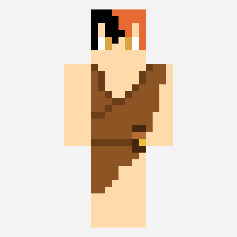うに　原始人 motif skin minecraft, grille 64×64