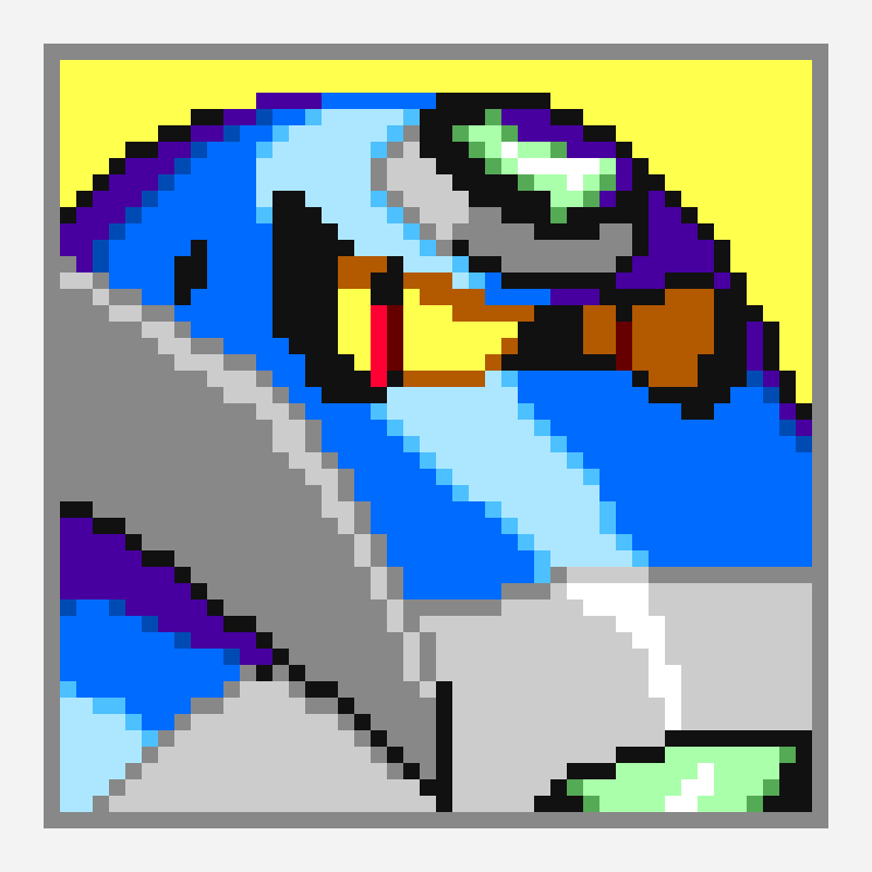 Air man.exe Mug Shot pixel art pattern, 48×48 grid