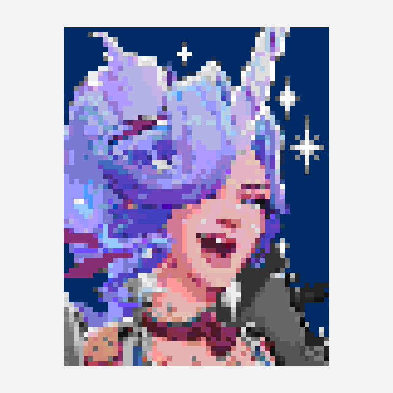 Celeste - Deadlock pixel art pattern, 64×83 grid