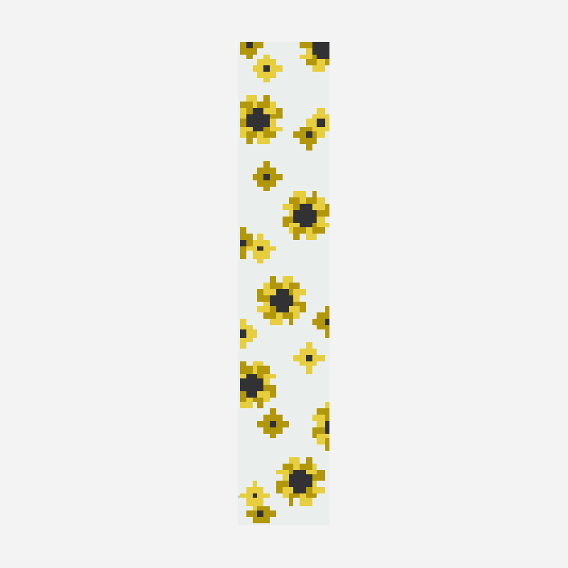 yellow flowers bead loom pattern