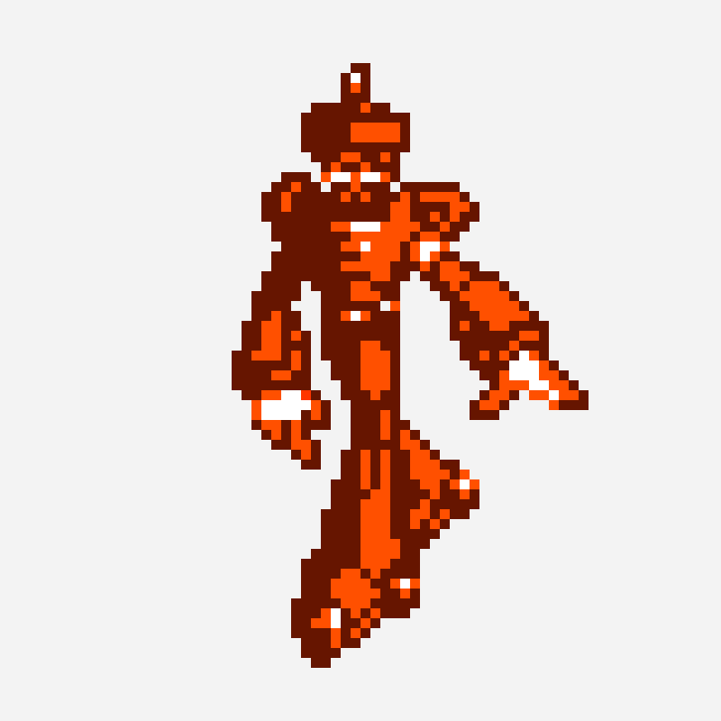 Top Man Mega Mix pixel art pattern, 64×64 grid