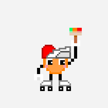 Paint Roller pixel art pattern, 64×64 grid